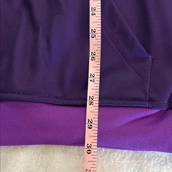 Purple Hooded Men's Sweatshirt #44 Foreman - Picture 5 of 9